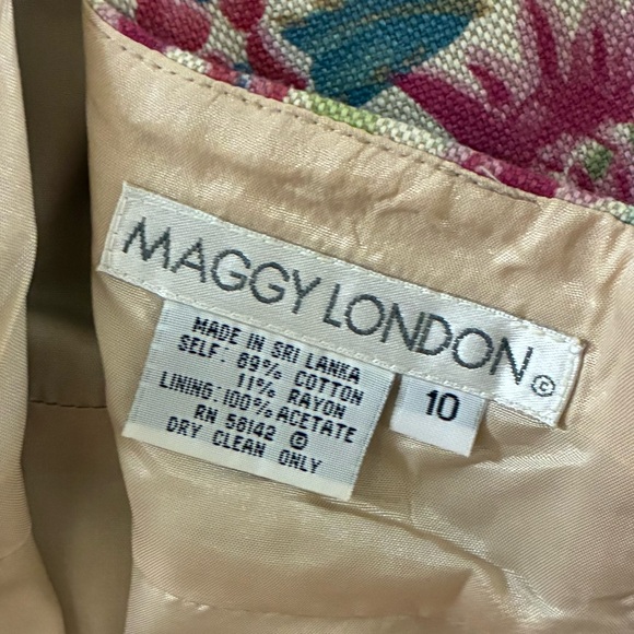 VintageMaggy London Safari Mini Dress Cotton Ruffle Hem Crisscross Back Size 10 - Picture 10 of 11